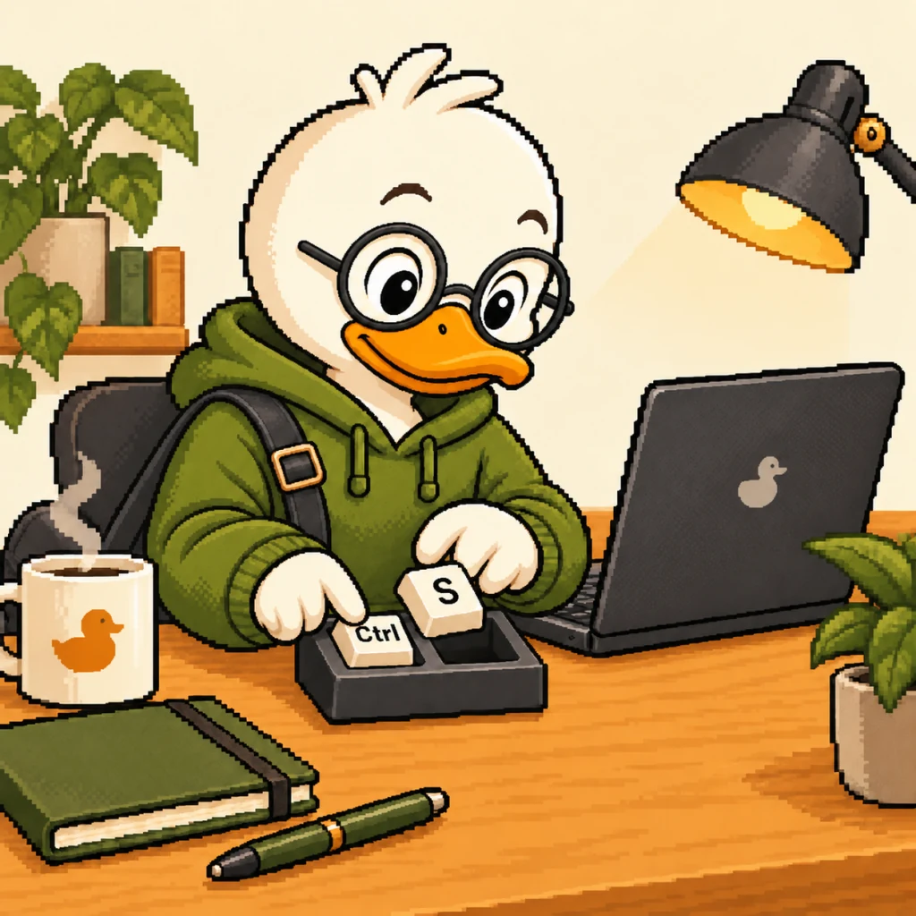 Крякослав выбирает сочетания клавиш для работы за Mac